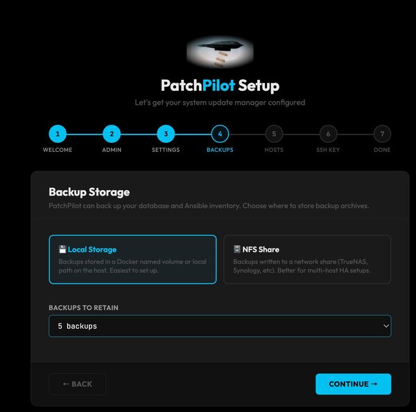 Backup configuration