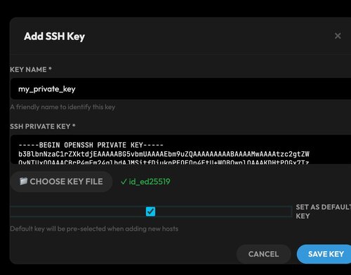 SSH key management